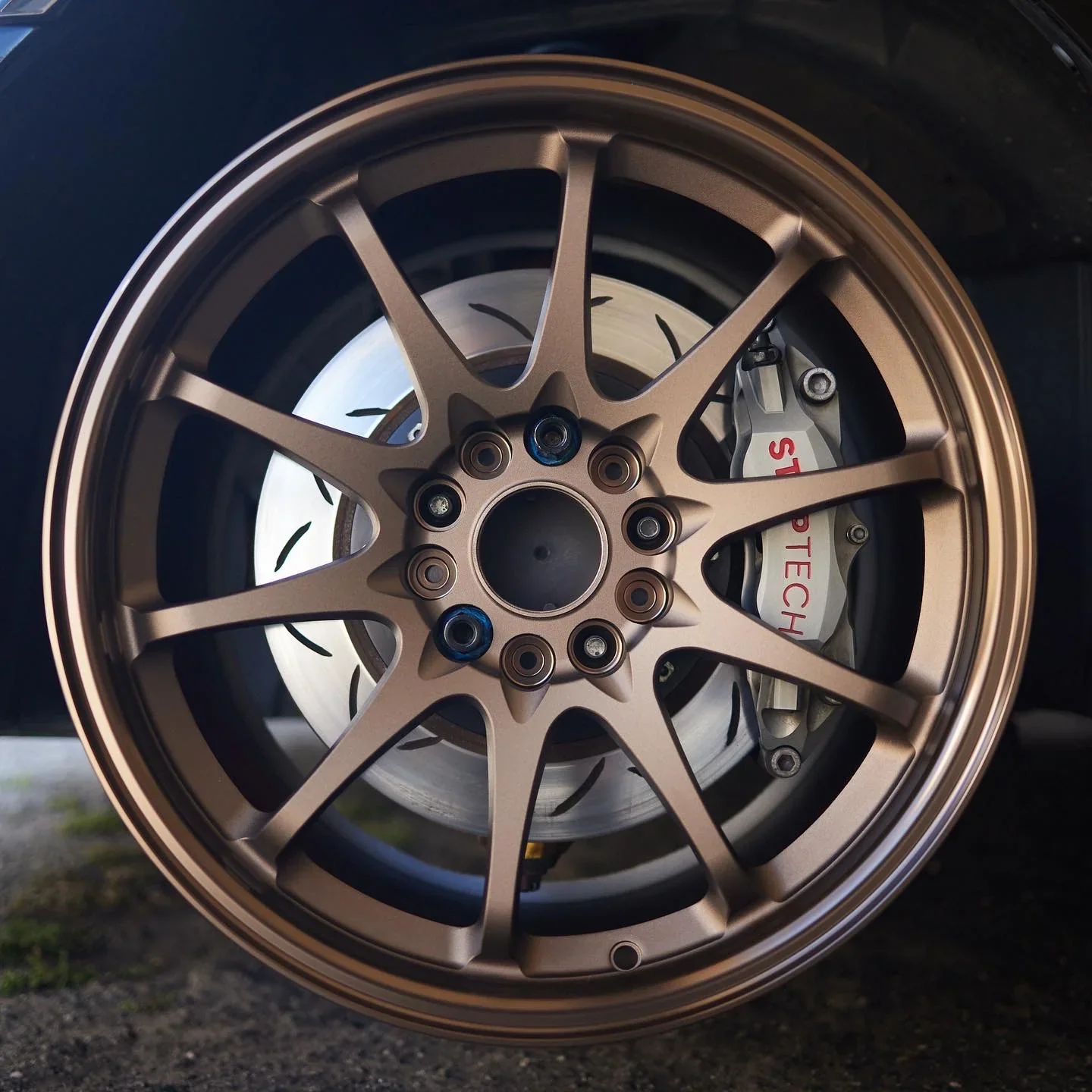Spirited Motorsports 17x10 +45 5x114 Bronze Anodized Forged Wheels - Image 12