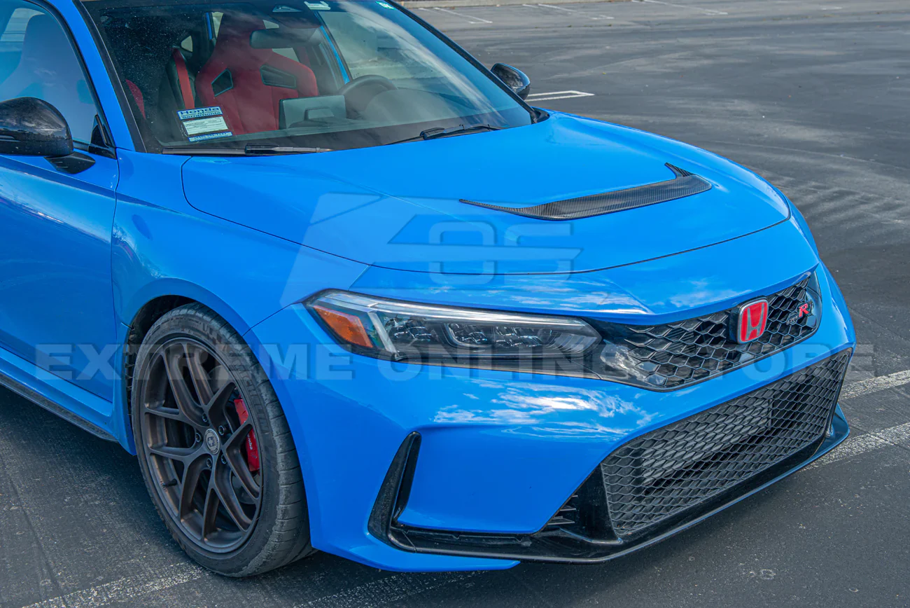2023-UP HONDA CIVIC TYPE-R CARBON FIBER FRONT HOOD VENT COVER - Image 8