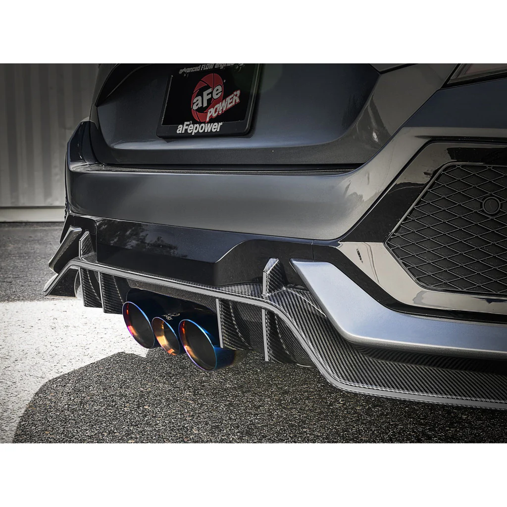 AFE Power 2017+ Civic Type R Takeda 3″ 304 Cat-Back Exhaust w/ Blue Flame Tips - Image 7