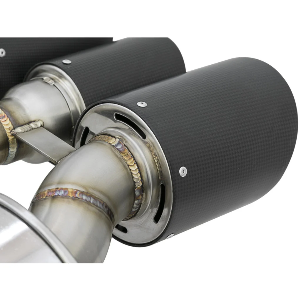 AFE Power 2017+ Civic Type R Takeda 3" 304 Cat-Back Exhaust w/ Tri-Carbon Tips - Image 5