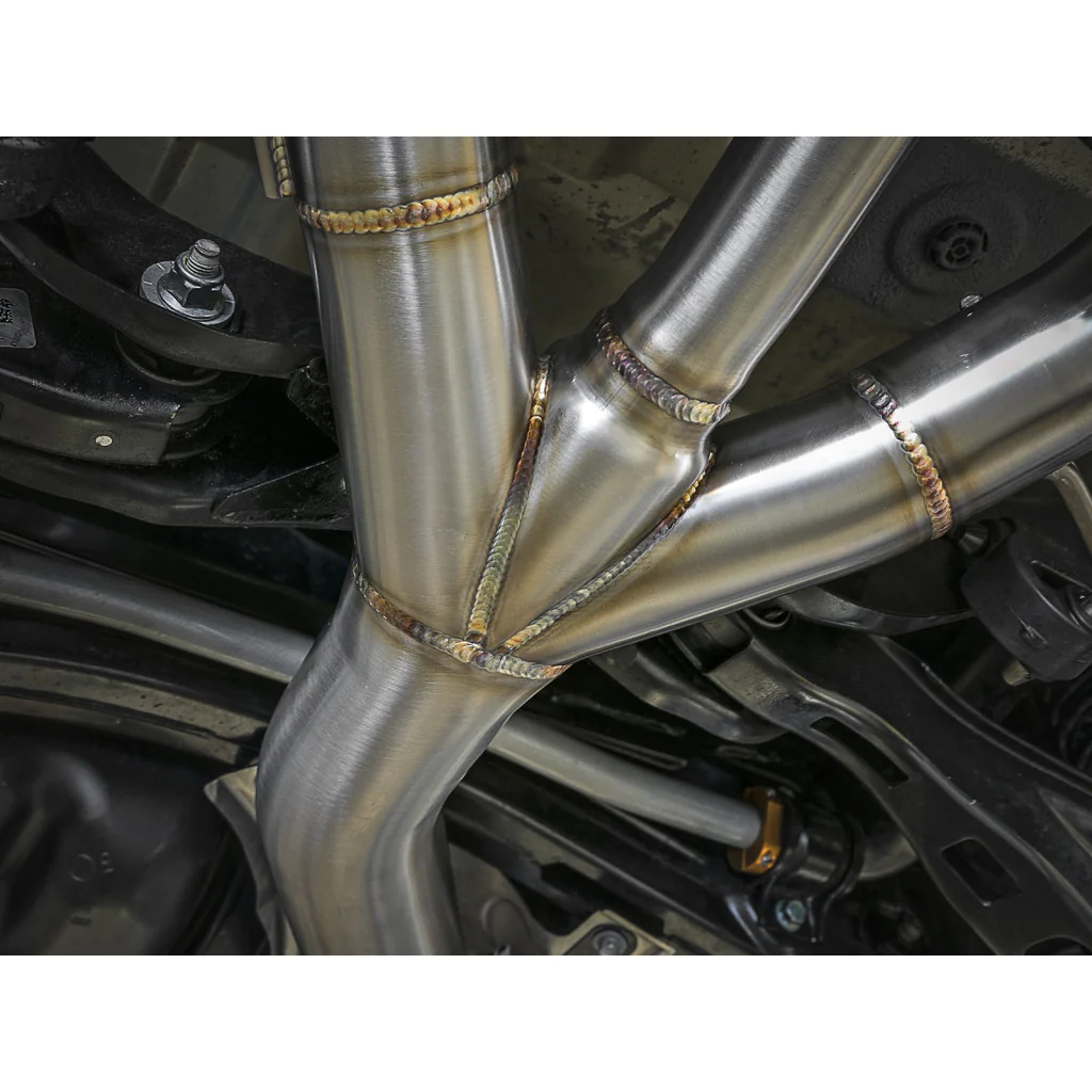 AFE Power 2017+ Civic Type R Takeda 3" 304 Cat-Back Exhaust w/ Tri-Carbon Tips - Image 6