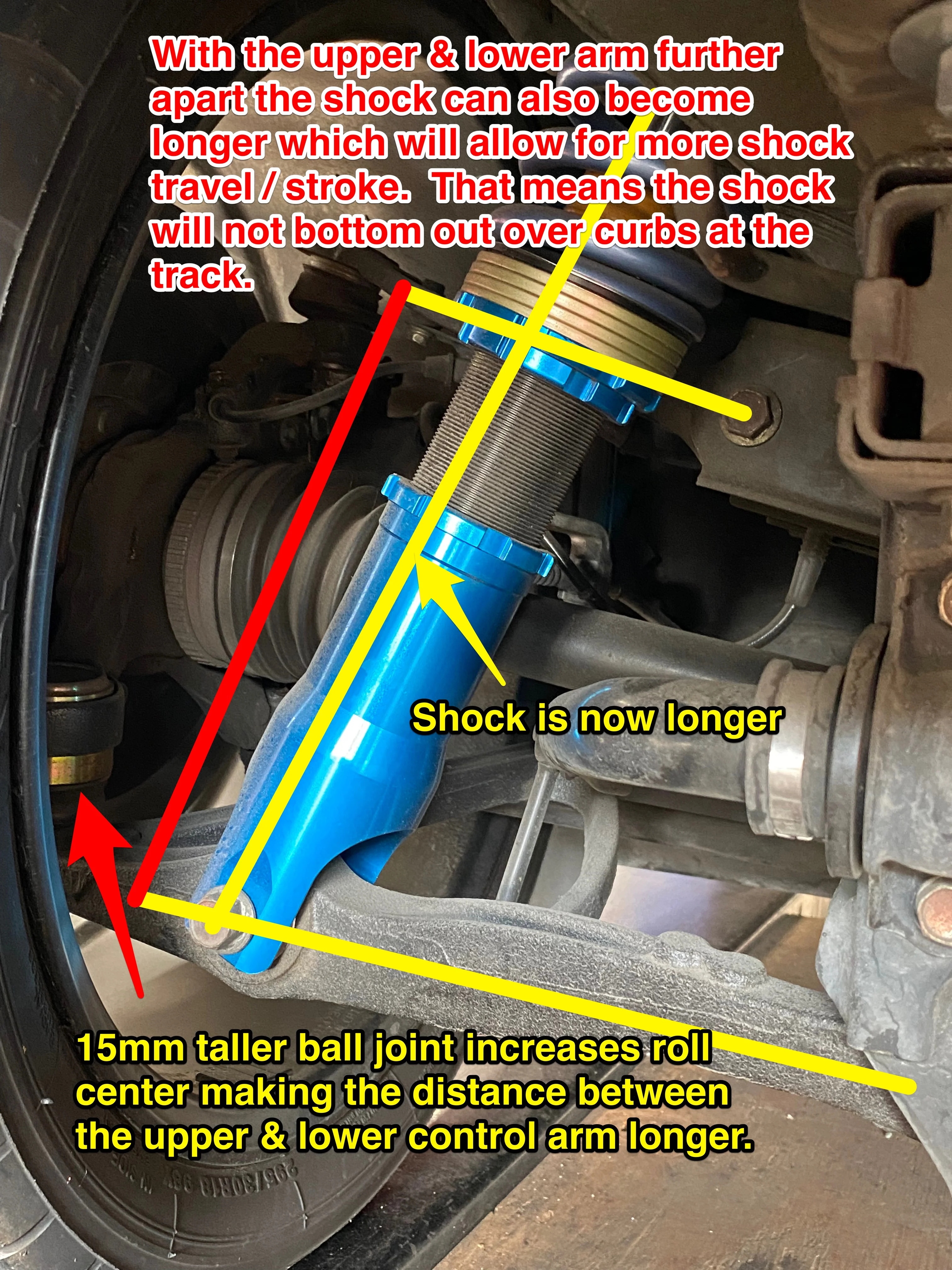 Ballade Sports 00-09 S2000 Rear Roll Center Ball Joint - Image 3