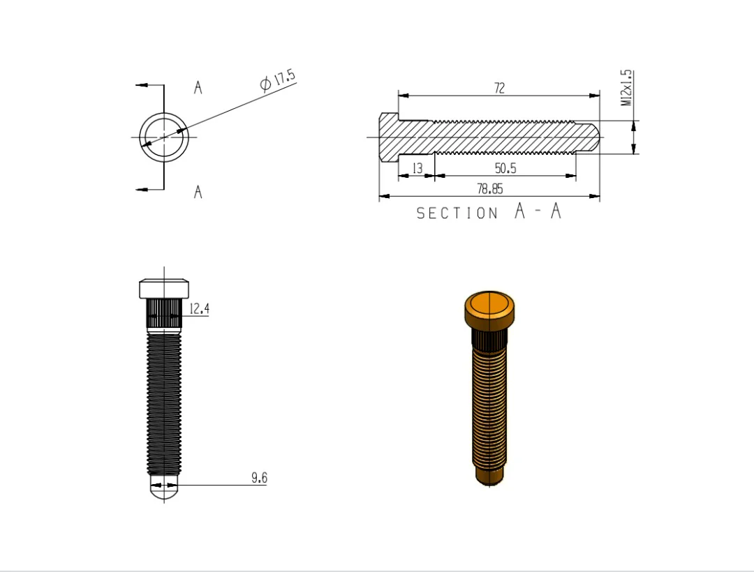 Ballade Sports Honda 12×1.5 Titanium Extended Wheel Studs - Image 3