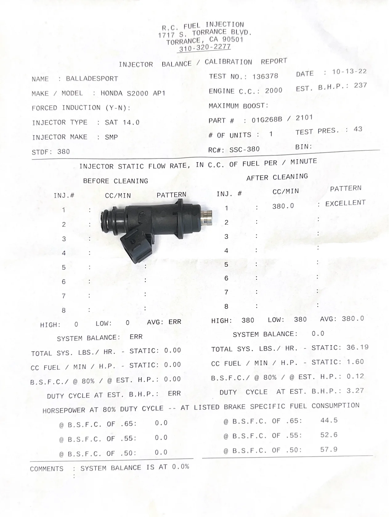 Ballade Sports 00-05 S2000 OE Replacement Injectors - Image 4