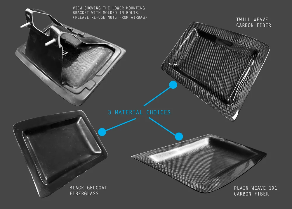 Casale Design 02-06 RSX LHD Carbon Fiber Airbag Delete - Image 8