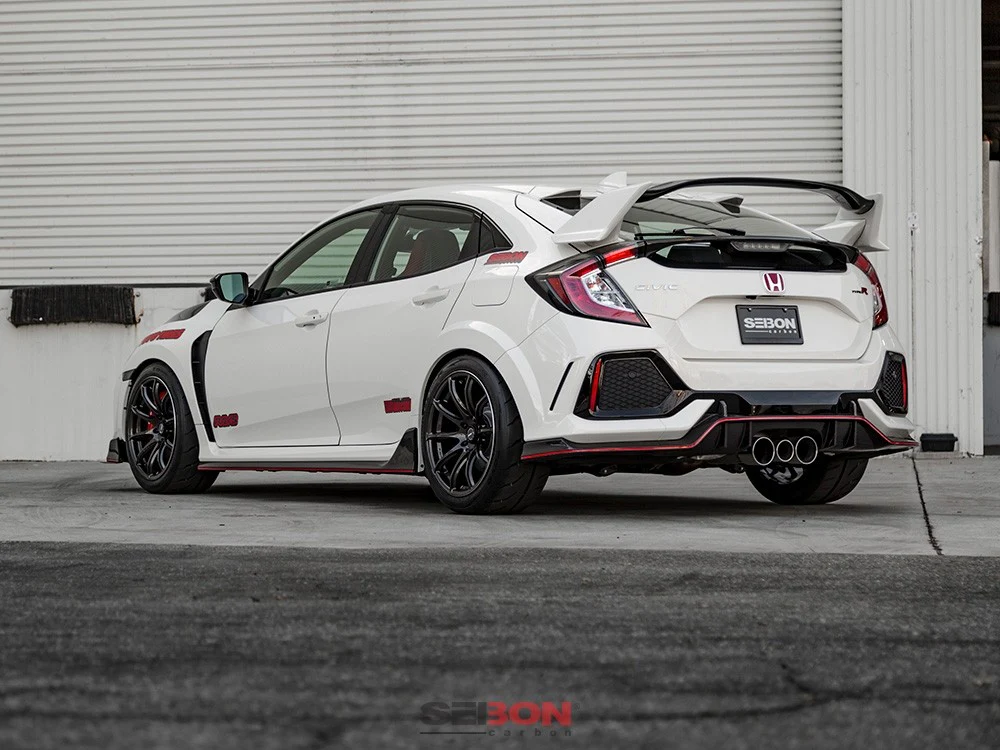 Seibon 17+ Civic Type R OEM-Style Carbon Fiber Side Skirt - Image 6