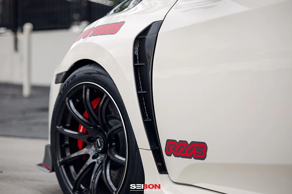 Seibon 17+ Civic Type R Carbon Fiber Fender Ducts - Image 4