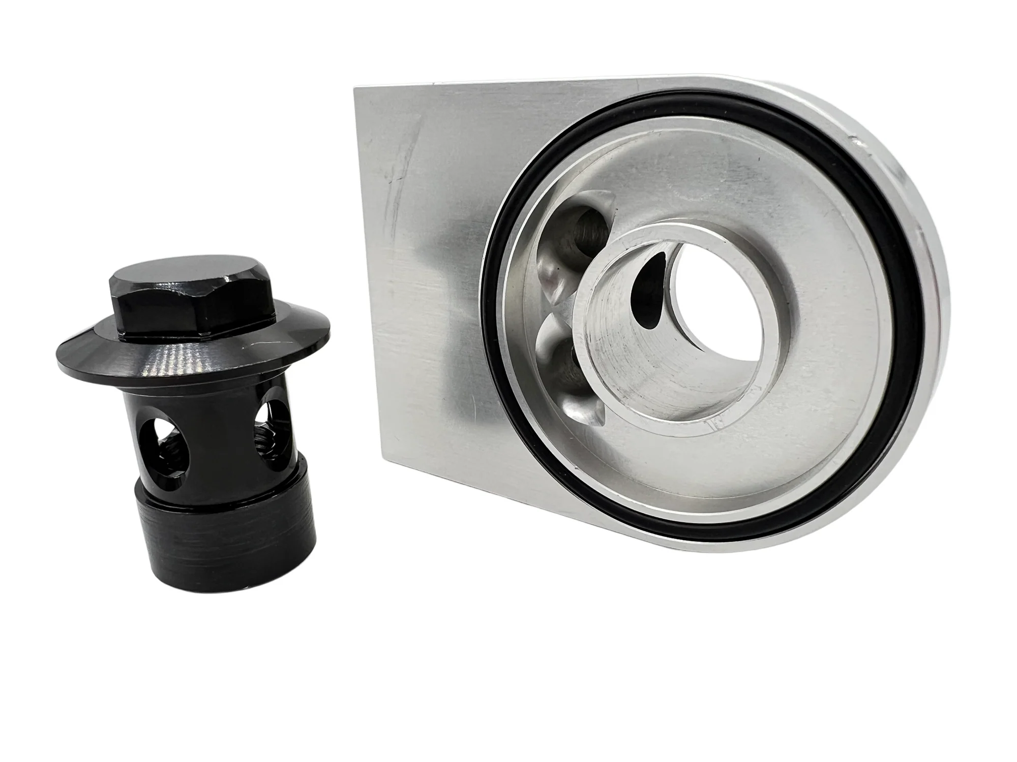 Ballade Sports Honda Acura Billet Aluminum Oil Filter Relocation Adapter - Image 3