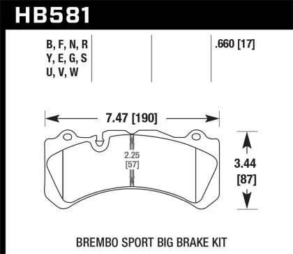 Hawk Brembo GT6 GTS HP+ Brake Pads