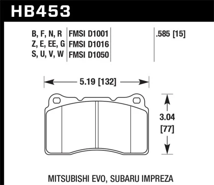 Hawk Civic / Integra Type R/S FK8 FL5 DE5 HP+ Brake Pads - Image 2
