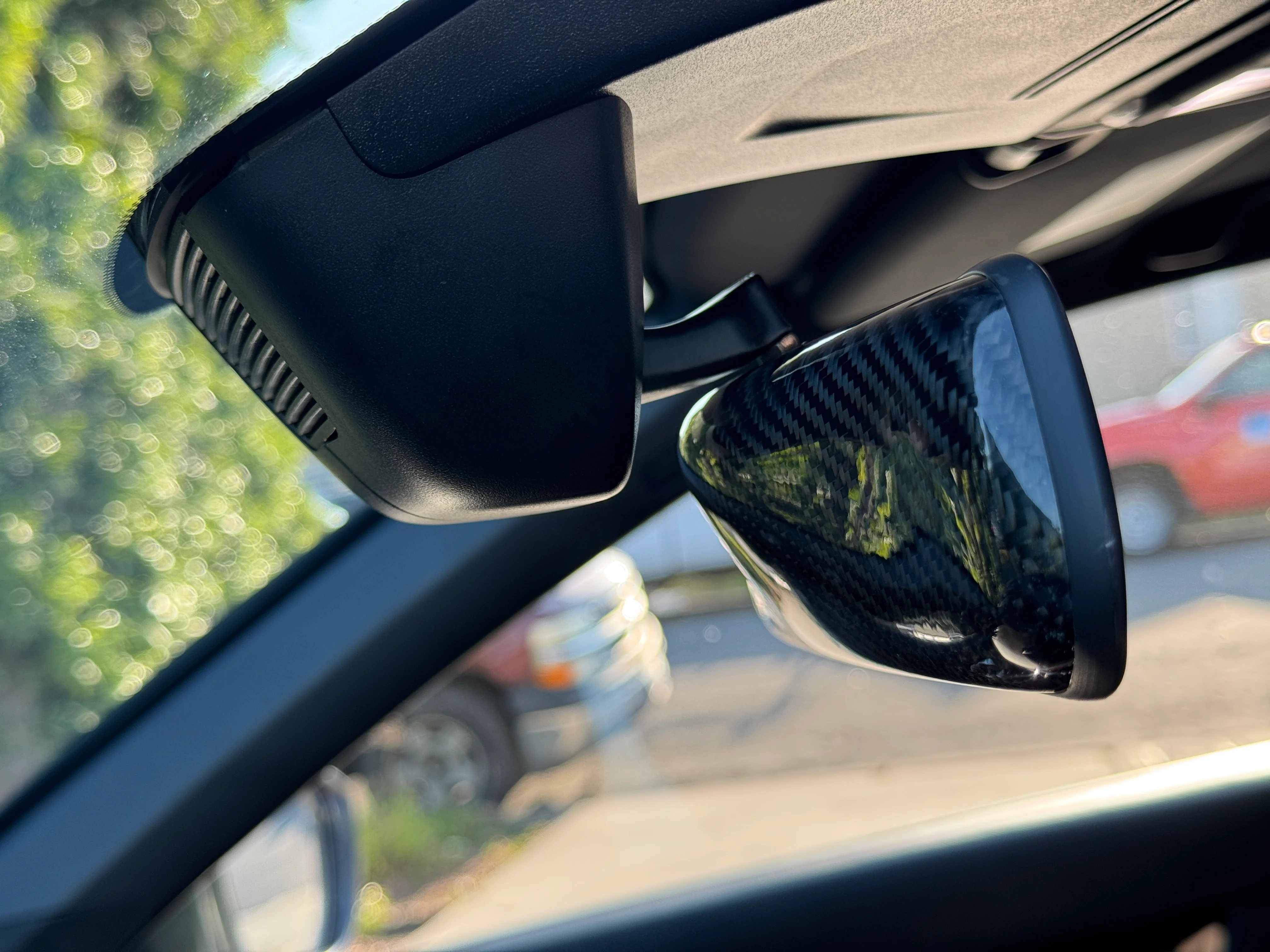 Ballade Sports Carbon Fiber Convex Rear View Mirror - Image 3