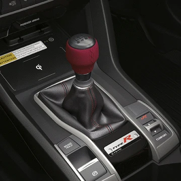 Honda Genuine 17-21 Civic Type R Red Leather Shift Knob - Image 3