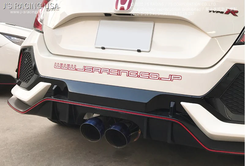 J's Racing Civic Type R FK8 SUS 70RS Plus Dual Exhaust - Image 2
