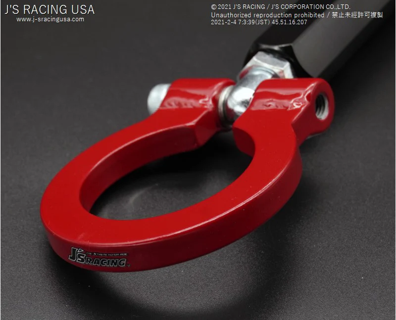 J's Racing Front Tow Hook 17+ Civic Type R FK8 - Image 2