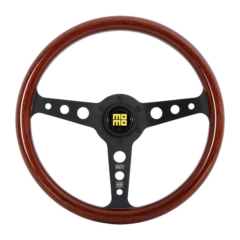 Momo Indy Black Wood 350mm Steering Wheel