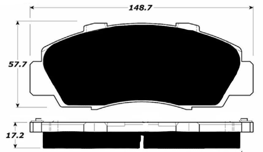 Raybestos ST-43 ACURA Integra DC2 Front Brake Pads - Image 3