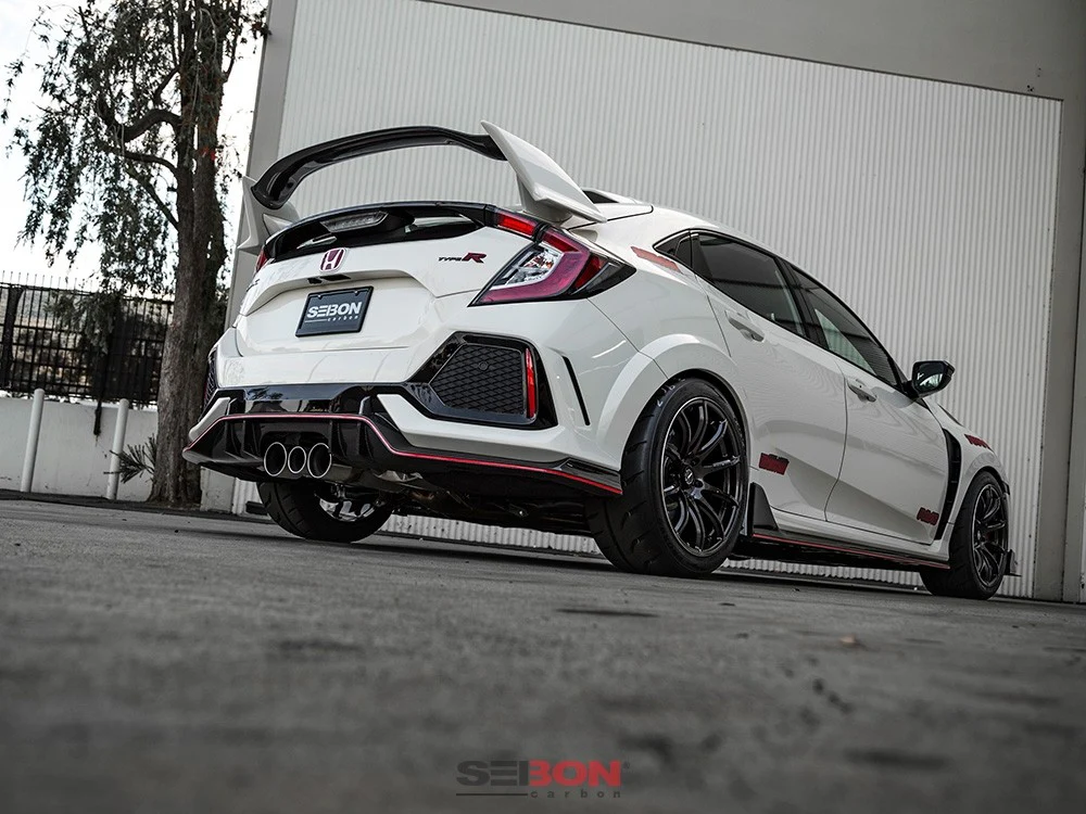Seibon 17+ Civic Type R OEM-Style Carbon Fiber Rear Lip - Image 5