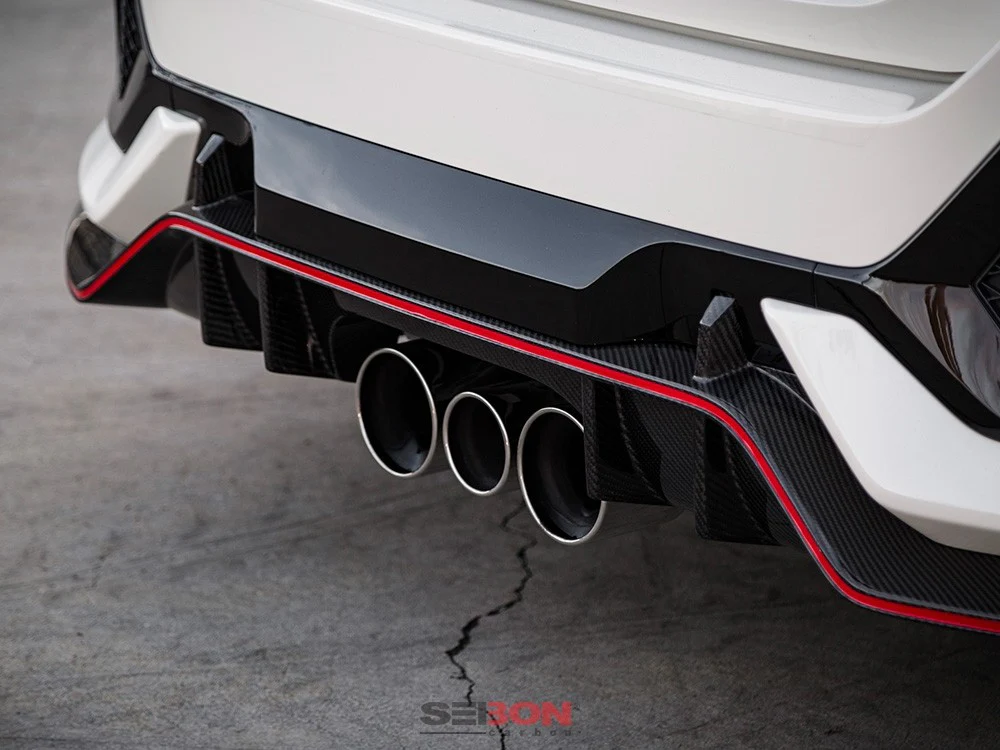 Seibon 17+ Civic Type R OEM-Style Carbon Fiber Rear Lip - Image 6