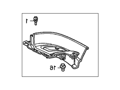 Used Honda S2000 Left Passenger Rear Soft Top Trim Tray Panel Black - Image 2