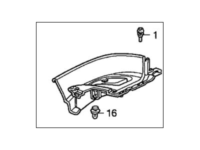 Used Honda S2000 Right Passenger Rear Soft Top Trim Tray Panel Black - Image 2